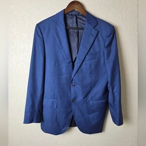 SUITSUPPLY Lazio Single Breasted Wool Slim Blazer Navy Blue Size 50 EU 40 US